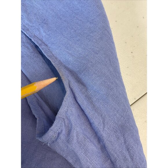 Flax Women’s Summer Blue Linen Midi‎ tank Dress sz M Lagenlook artsy oversized - Picture 5 of 10